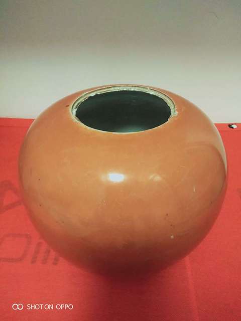 古玩陶瓷**紅釉西瓜罐拍賣,當(dāng)前價格856元
