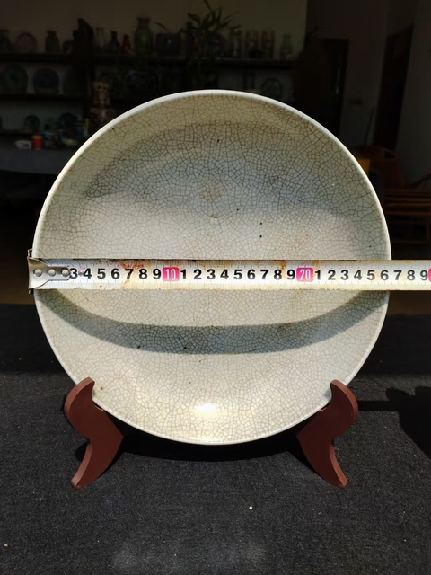 古玩陶瓷(全品)清三代乾隆7星哥釉超大盤直徑:26.8厘米拍賣,當前價格2900元