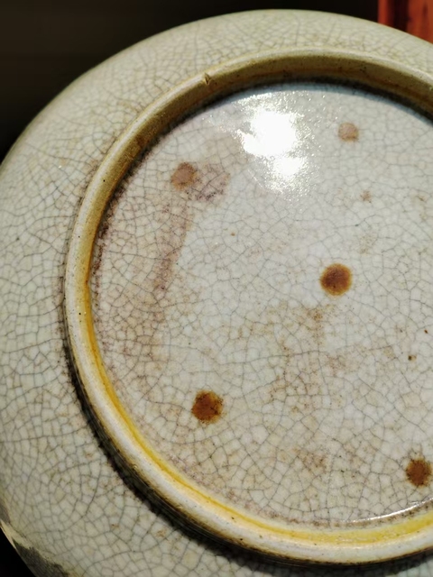 古玩陶瓷(全品)清三代乾隆7星哥釉超大盤直徑:26.8厘米拍賣,當前價格2900元