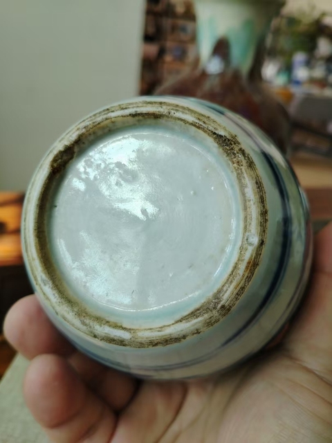 古玩陶瓷（全品）清三代乾隆青花山水人物罐拍賣，當(dāng)前價(jià)格2000元