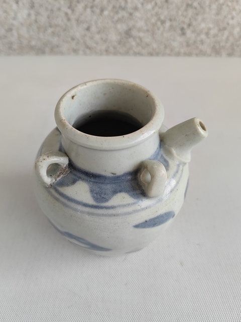 古玩陶瓷青花花卉紋執壺拍賣,當前價格580元