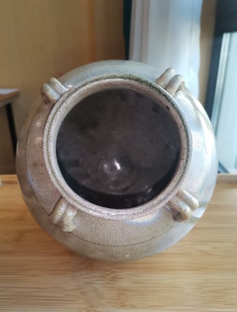 古玩陶瓷青釉窯變四系罐拍賣，當(dāng)前價格30000元