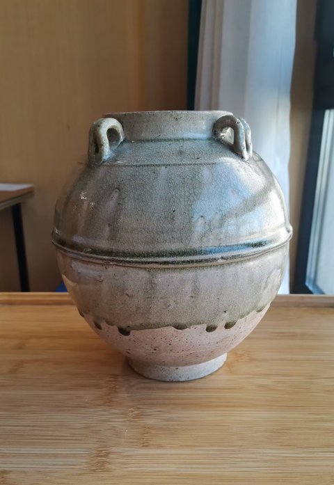 古玩陶瓷青釉窯變四系罐拍賣，當(dāng)前價格30000元