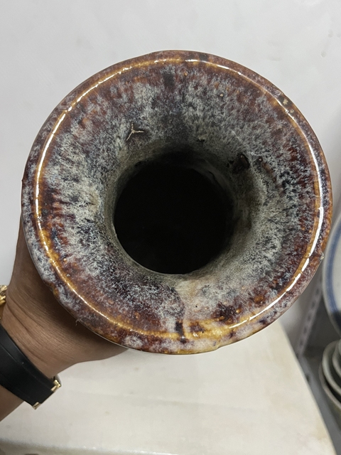 古玩陶瓷窯變釉撇口瓶拍賣，當前價格999元