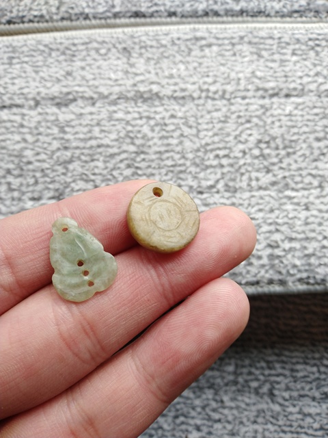 古玩玉器清代和田玉小八卦，拍賣，當前價格980元