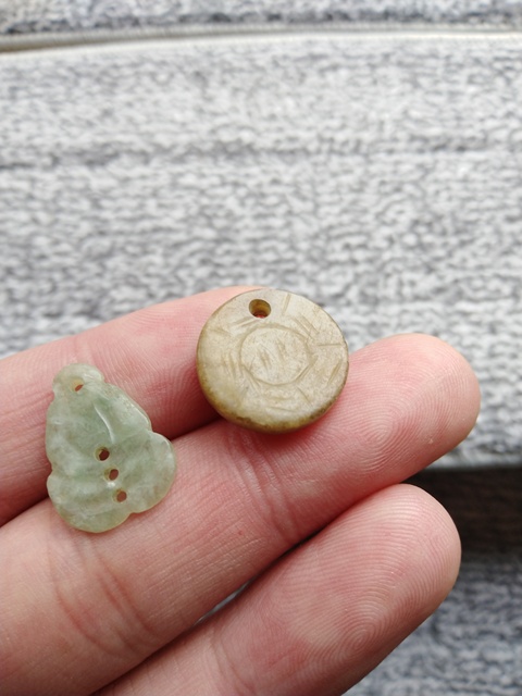 古玩玉器清代和田玉小八卦，拍賣，當前價格980元
