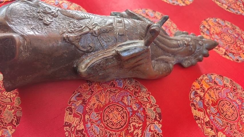 古玩雜項關公銅造像拍賣，當前價格5000元