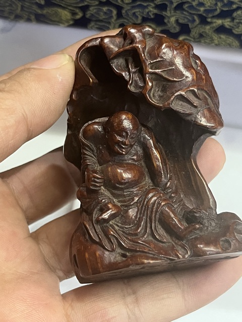 古玩雜項竹雕人物擺件拍賣,當前價格5800元
