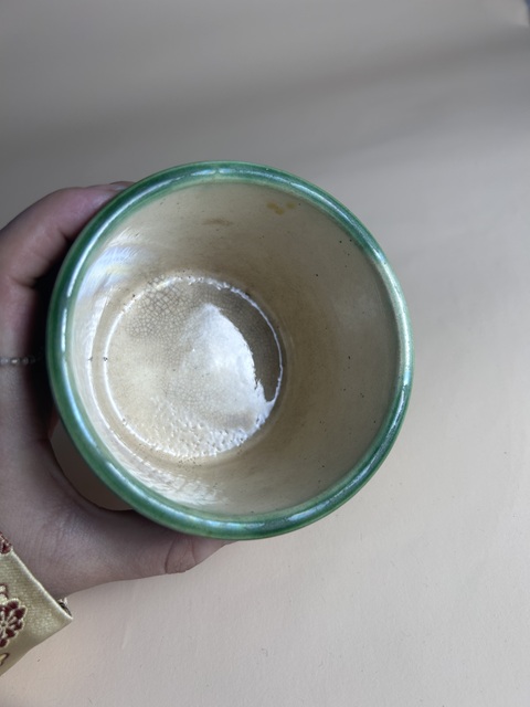 古玩陶瓷素三彩弦紋蓋缸拍賣,當前價格1500元
