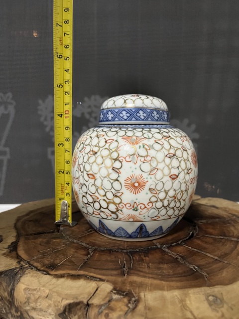 古玩陶瓷青花加彩花卉紋玲瓏罐拍賣,當(dāng)前價(jià)格1200元