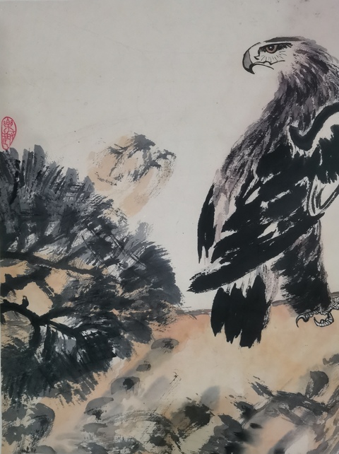 古玩字畫中國科學院美協會員史鳳英雄風拍賣,當前價格499元