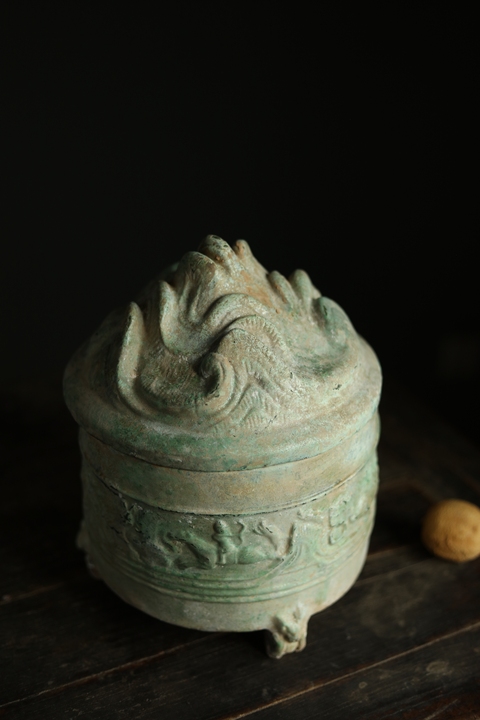 古玩陶瓷漢綠釉博山奩拍賣(mài),當(dāng)前價(jià)格9600元