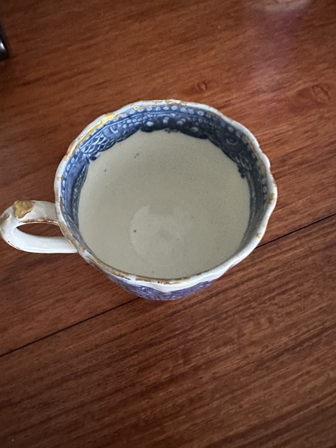 古玩陶瓷青花亭臺樓閣山水紋手把杯拍賣,當前價格1280元