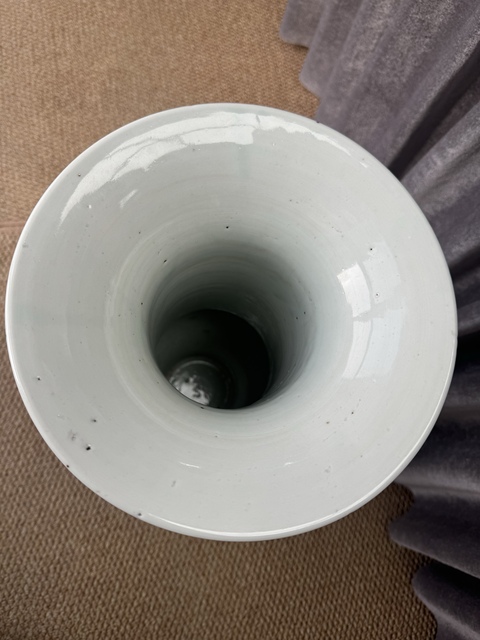古玩陶瓷青花人物故事紋花觚真品鑒賞圖