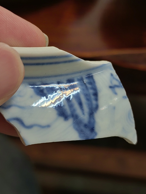 古玩陶瓷青花瓷片真品鑒賞圖