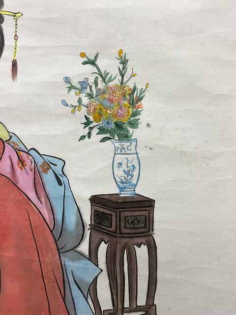 古玩字畫細致精品真跡純手繪名家字畫工筆畫人物四尺斗方國畫墨寶收藏結緣饋贈佳品拍賣,當前價格899元