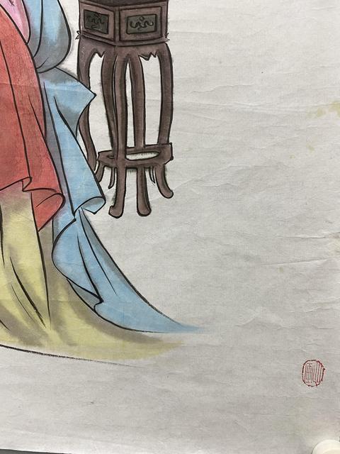 古玩字畫細致精品真跡純手繪名家字畫工筆畫人物四尺斗方國畫墨寶收藏結緣饋贈佳品拍賣,當前價格899元