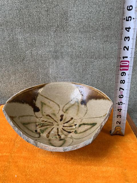 古玩陶瓷長沙窯釉下彩花卉紋碗拍賣,當前價格3000元
