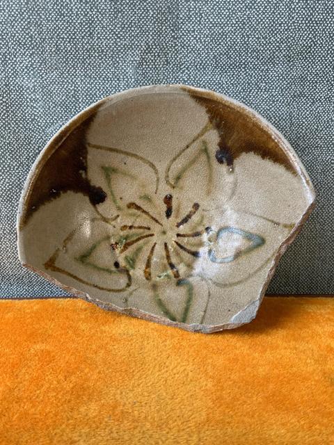 古玩陶瓷長沙窯釉下彩花卉紋碗拍賣,當前價格3000元