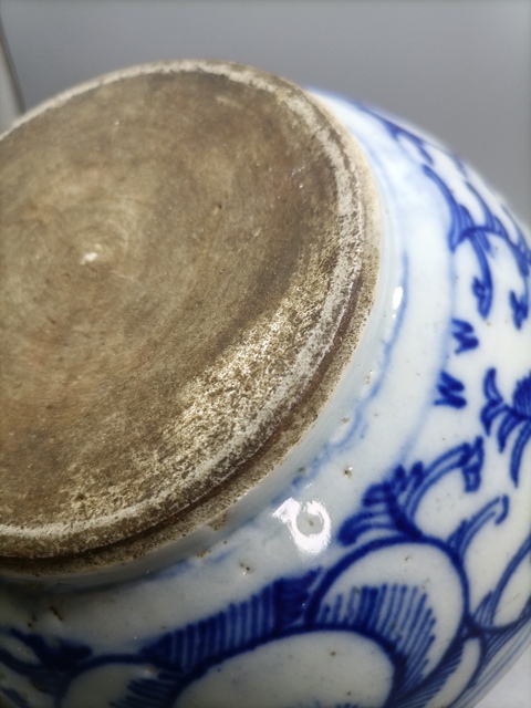 古玩陶瓷清青花纏枝蓮紋藥碾拍賣，當(dāng)前價(jià)格1200元