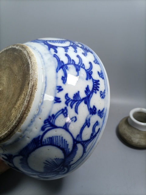 古玩陶瓷清青花纏枝蓮紋藥碾拍賣，當(dāng)前價(jià)格1200元