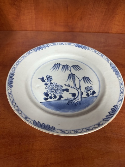 古玩陶瓷花卉紋青花盤拍賣,當前價格8800元
