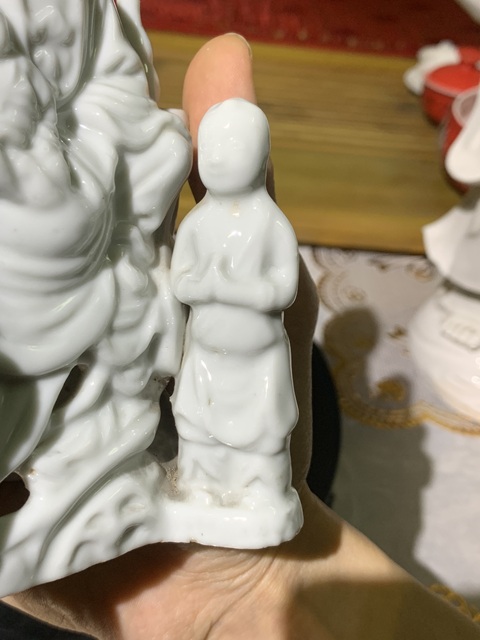 古玩陶瓷清代白瓷觀音菩薩造像拍賣，當前價格2500元