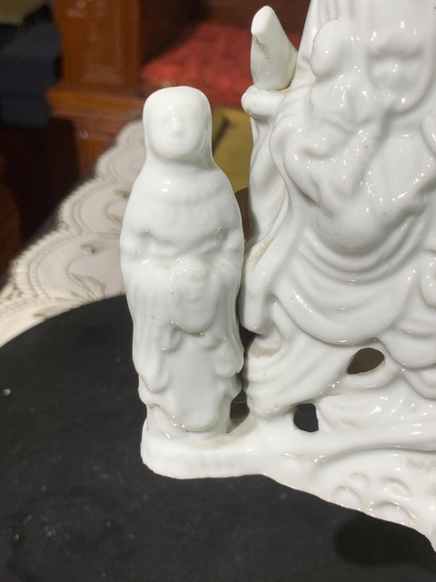 古玩陶瓷清代白瓷觀音菩薩造像拍賣，當前價格2500元