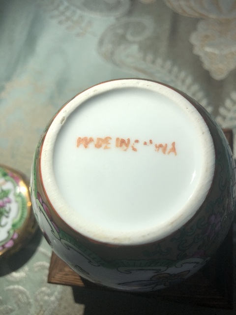 古玩陶瓷民國廣彩人物紋茶葉罐拍賣，當前價格338元