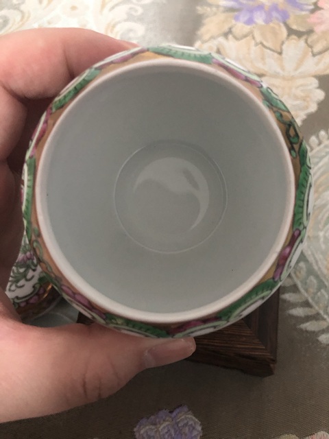 古玩陶瓷民國廣彩人物紋茶葉罐拍賣，當前價格338元