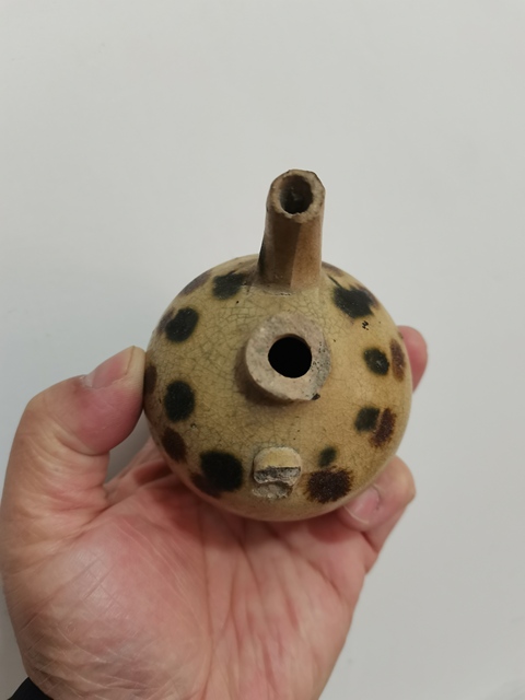 古玩陶瓷青釉點彩壺水注拍賣,當前價格2400元