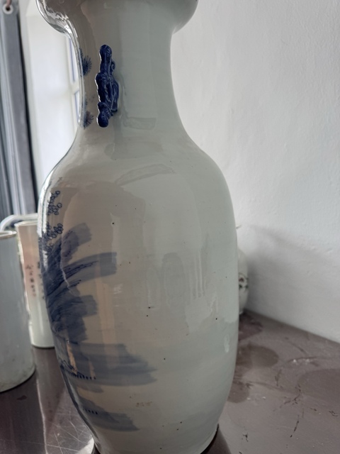 古玩陶瓷青花歡天喜地圖洗口瓶拍賣,當前價格12000元