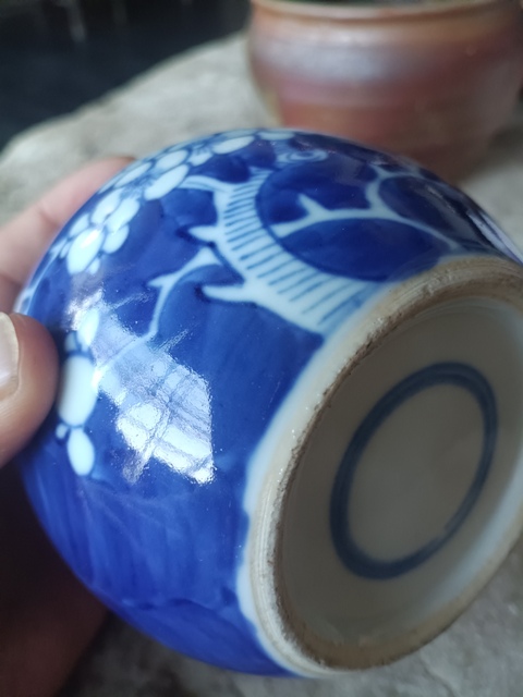 古玩陶瓷青花冰梅圖茶葉罐拍賣,當前價格99元