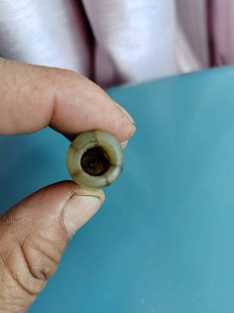 古玩玉器岫玉雕“素紋煙嘴”拍賣,當前價格699元