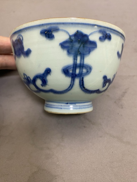 古玩陶瓷青花花卉茶碗拍賣,當前價格3280元