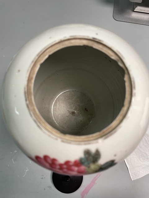 古玩陶瓷清晚期·許品衡粉彩博古圖冬瓜罐拍賣，當(dāng)前價(jià)格7800元