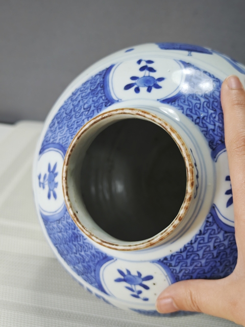 古玩陶瓷兔款五子登科青花罐拍賣，當(dāng)前價格35000元