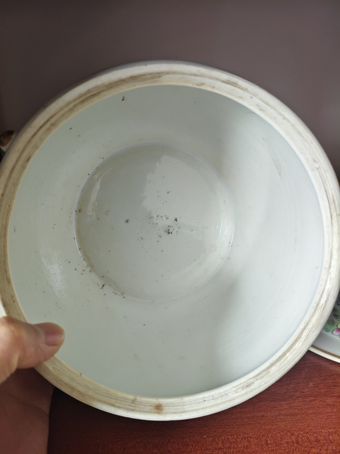 古玩陶瓷粉彩粥罐（疑似后加彩）真品鑒賞圖
