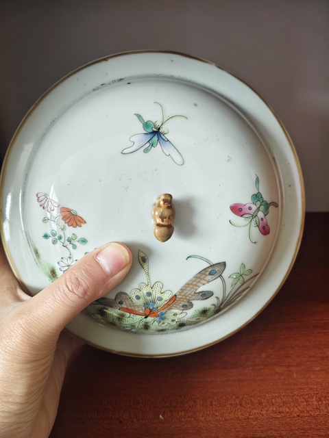 古玩陶瓷粉彩粥罐（疑似后加彩）真品鑒賞圖