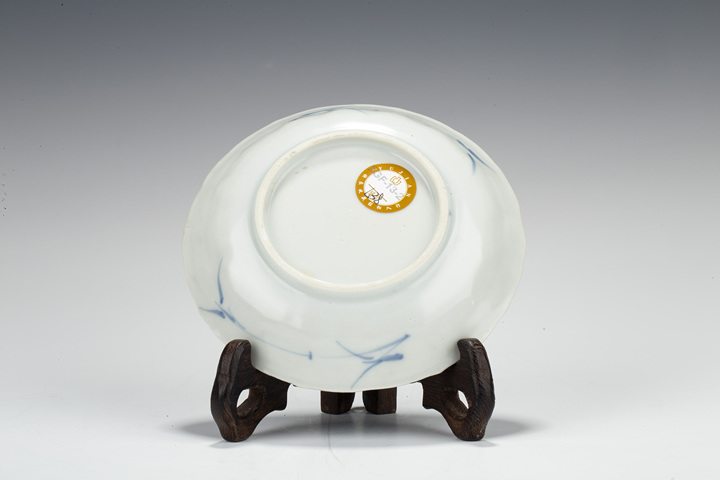 古玩陶瓷清康熙·青花山水花卉紋杯碟一套真品鑒賞圖