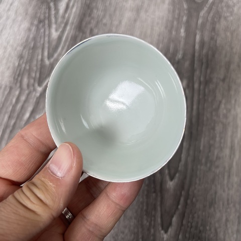 古玩陶瓷清晚期粉彩人物故事杯 茶杯酒杯小碗茶圓拍賣，當前價格1850元