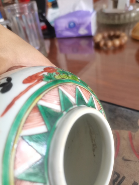 古玩陶瓷晚清民國人物紋五彩罐拍賣,當前價格1500元