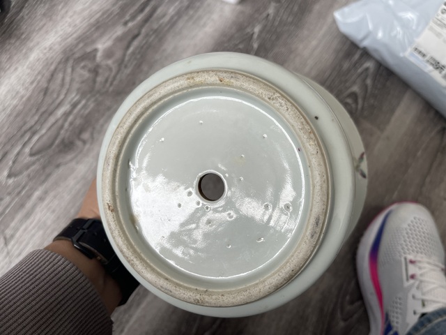 古玩陶瓷晚清細路粉彩花盆拍賣，當前價格2850元