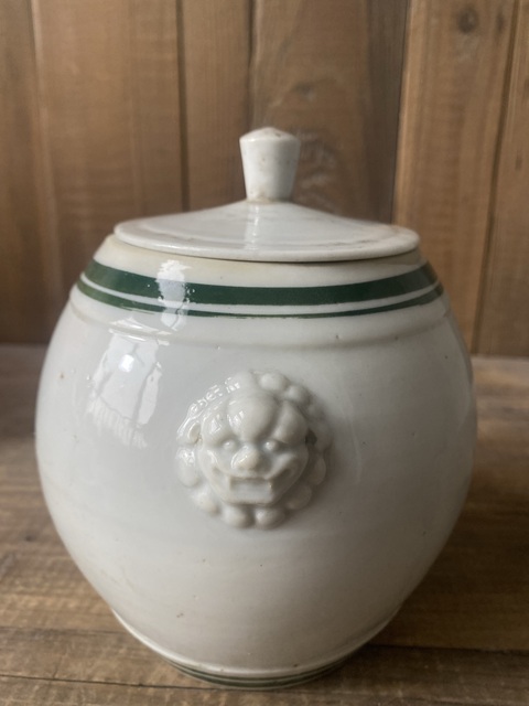 古玩陶瓷德化窯雙鋪首蓋罐拍賣,當前價格880元