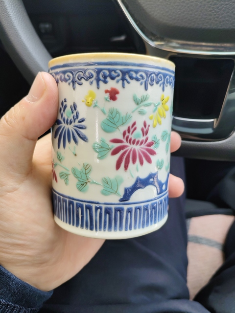 古玩陶瓷乾隆·粉彩花鳥筆筒(馬未都舊藏)拍賣,當前價格35000元