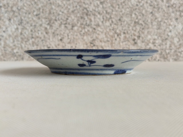 古玩陶瓷青花纏枝花卉紋盤拍賣,當前價格260元