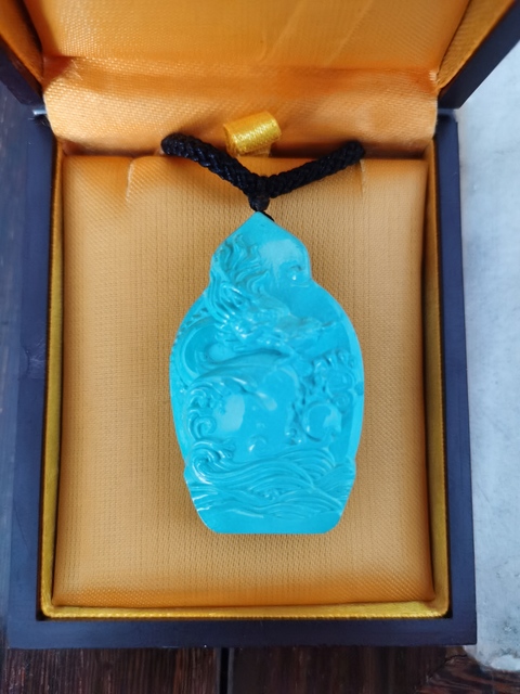 古玩玉器松石觀音拍賣,當前價格16800元