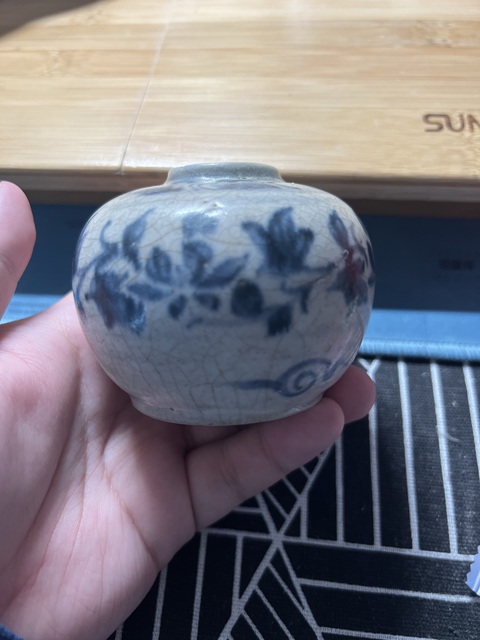 古玩陶瓷明代早期安南窯青花罐拍賣(mài),當(dāng)前價(jià)格999元