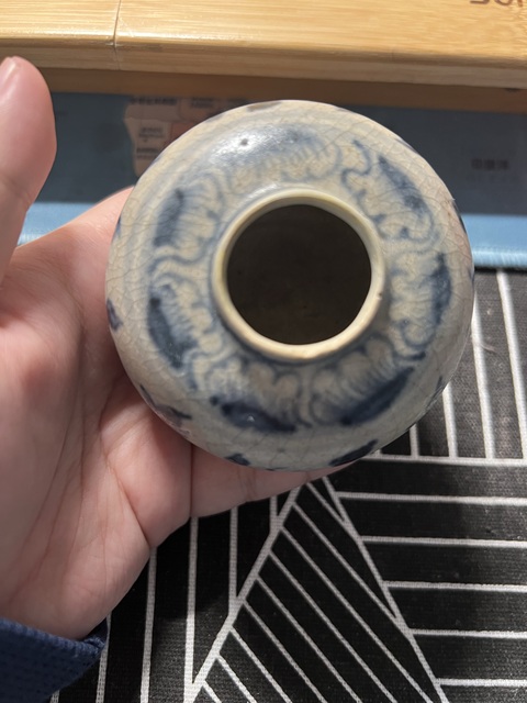 古玩陶瓷明代早期安南窯青花罐拍賣(mài),當(dāng)前價(jià)格999元