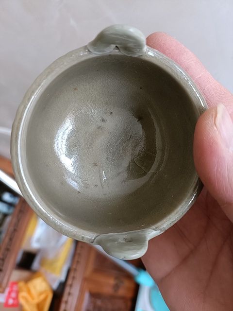 古玩陶瓷館藏級精品北宋龍泉青瓷鼎式爐拍賣，當(dāng)前價格6980元